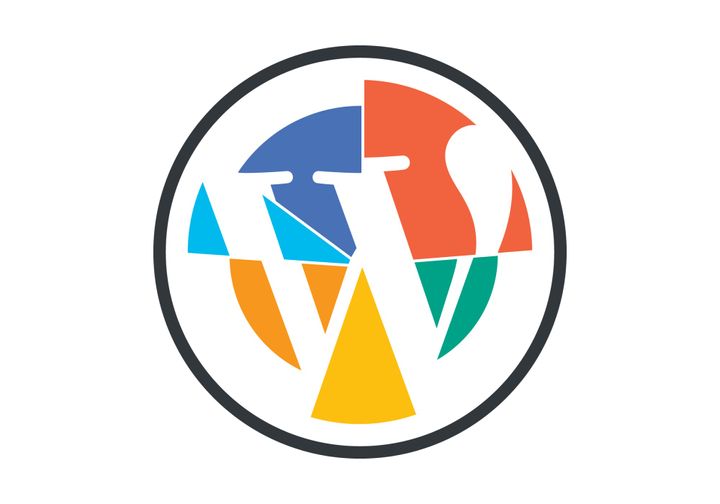 WordPress logo restyled as a pie chart graph
