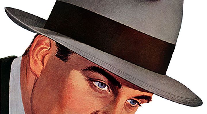 70s man with hat,thinking highly of himself, with a confident look in his eyes.